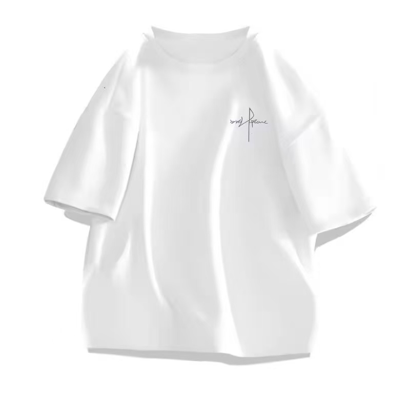 100% Cotton Men’s T-Shirt, Summer Loose-Fit Casual & Sports Short Sleeve Tee, Versatile Basic Top For Commuting And Workout