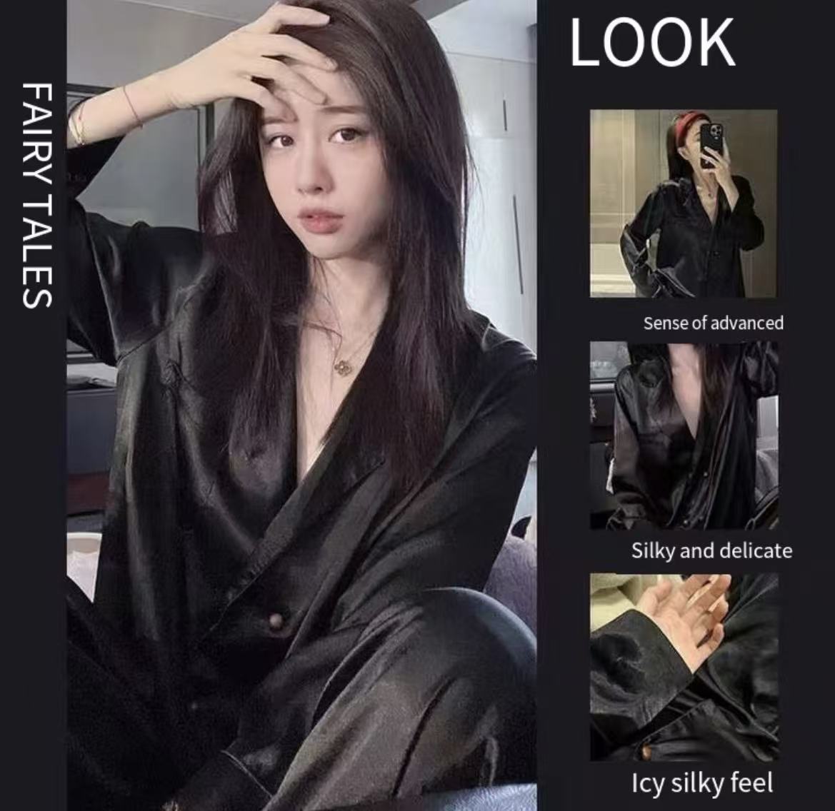 2026 Pajamas Women Loose Thin Simple Ice Suit Advanced Sense Women's Sleepwear Pajamas of Summer Home Wear
