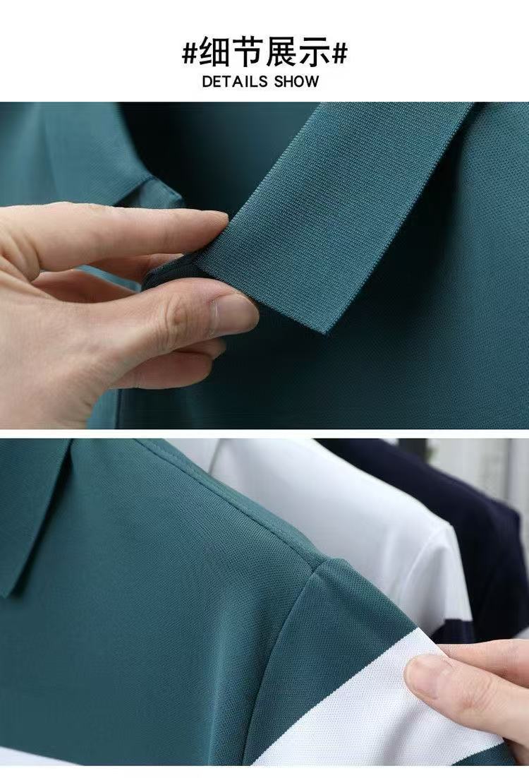 2026 High-grade Ice Silk Pearl Polyester Men's Short-sleeved Shirt Breathable Thin Summer Striped Machine Washable Wear-Resistant
