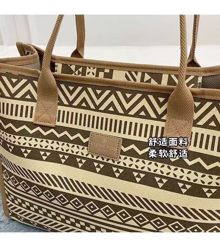 2026 New Casual Commuting Canvas Hand-held Shopping Lightweight Single-shoulder Large-capacity Tote Bag for Women