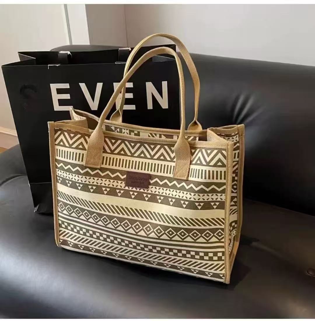 2026 New Casual Commuting Canvas Hand-held Shopping Lightweight Single-shoulder Large-capacity Tote Bag for Women