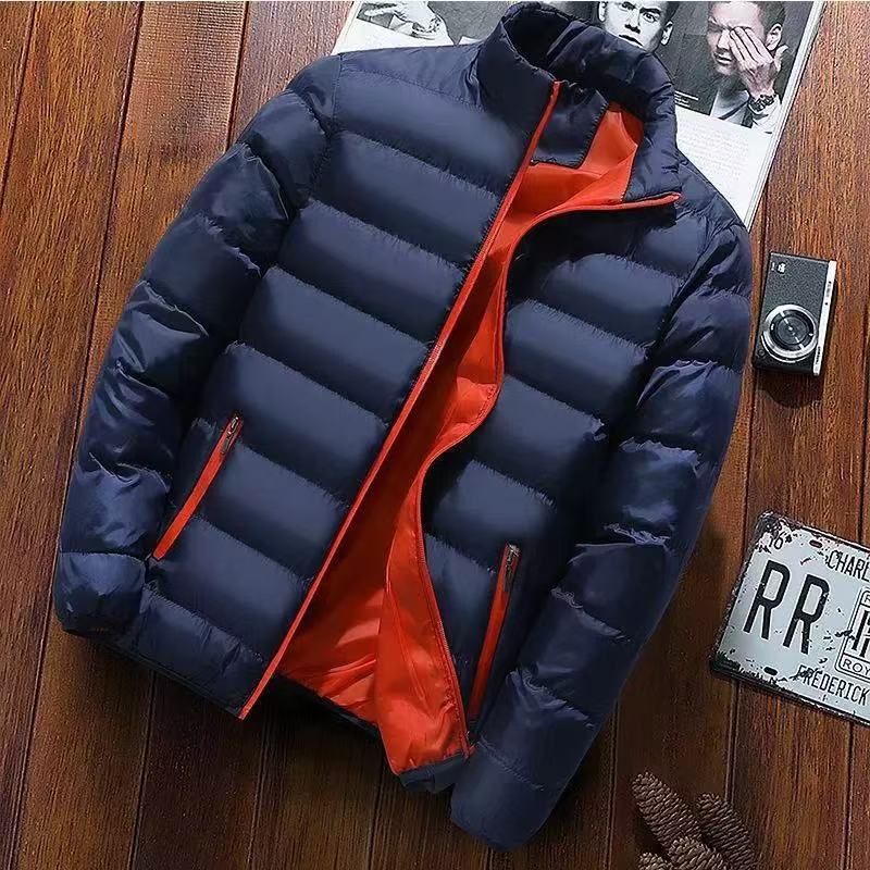Autumn/Winter Men's Sports Coat New Warm Coat Stand Collar Cardigan Outdoor Padded Jacket Men's Clothing
