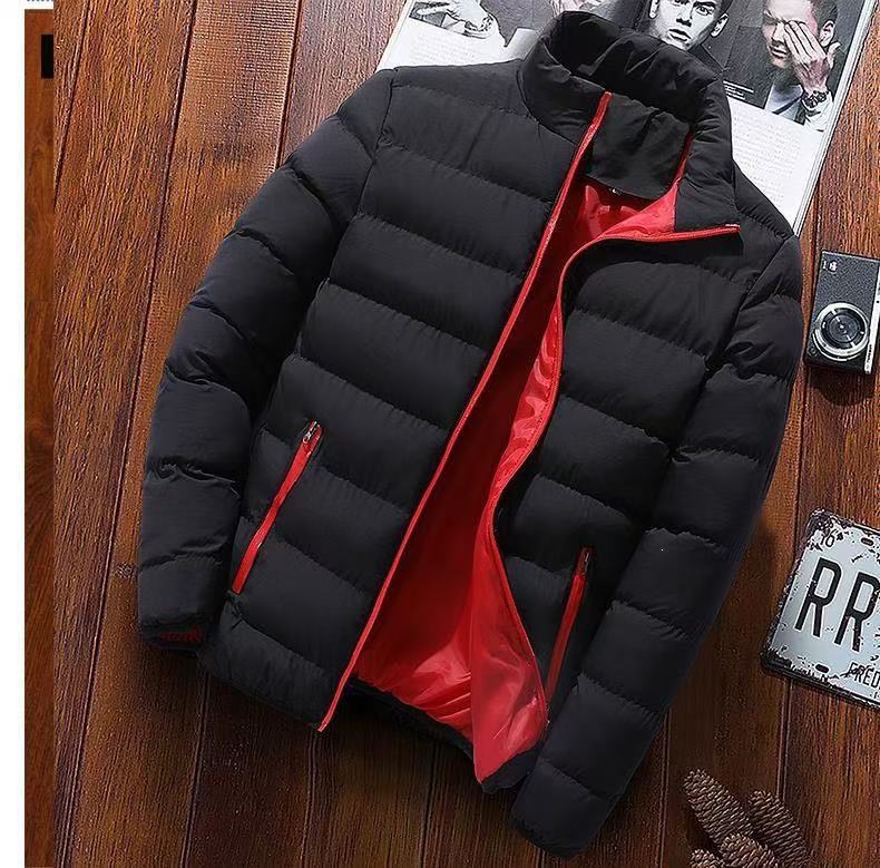 Autumn/Winter Men's Sports Coat New Warm Coat Stand Collar Cardigan Outdoor Padded Jacket Men's Clothing