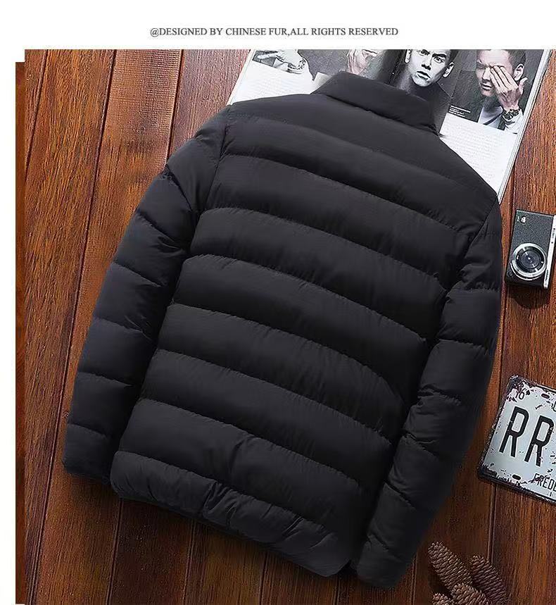 Autumn/Winter Men's Sports Coat New Warm Coat Stand Collar Cardigan Outdoor Padded Jacket Men's Clothing