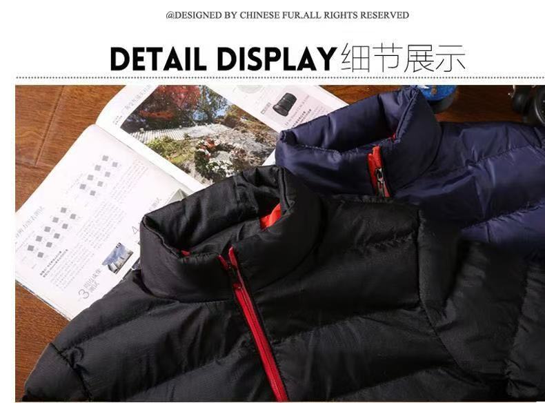 Autumn/Winter Men's Sports Coat New Warm Coat Stand Collar Cardigan Outdoor Padded Jacket Men's Clothing