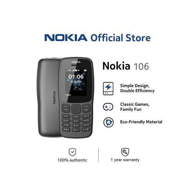 BRAND NEW Nokia 106 4G!!! Mobile Phones, 1.8" Dual SIM Cards Cell Phone 800 MAh Removable Battery Cheap Durable Classic For Basic Communication with FM Radio and Micro USB connector FEATURE PHONE