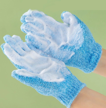 2pcs Five Finger Bathing Gloves Bathing gloves Male and Female No Pain Whole Body Rubbing Mud Rubbing Back Rubbing Bathing Gloves Frosted Gloves Bathing God Tool Rubbing Back