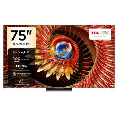 TCL TV 75C8L 75 Inch QD-Mini LED 4K UHD Google TV 144Hz Dolby Vision Atmos HDMI 2.1 Smart TV with free gifts