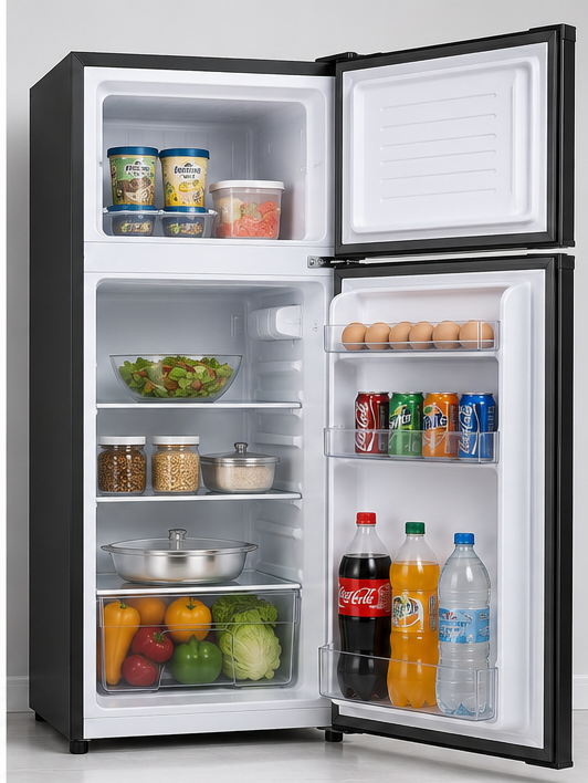 Gnix 138litres single door frost fridge FR168 black With Free Gifts