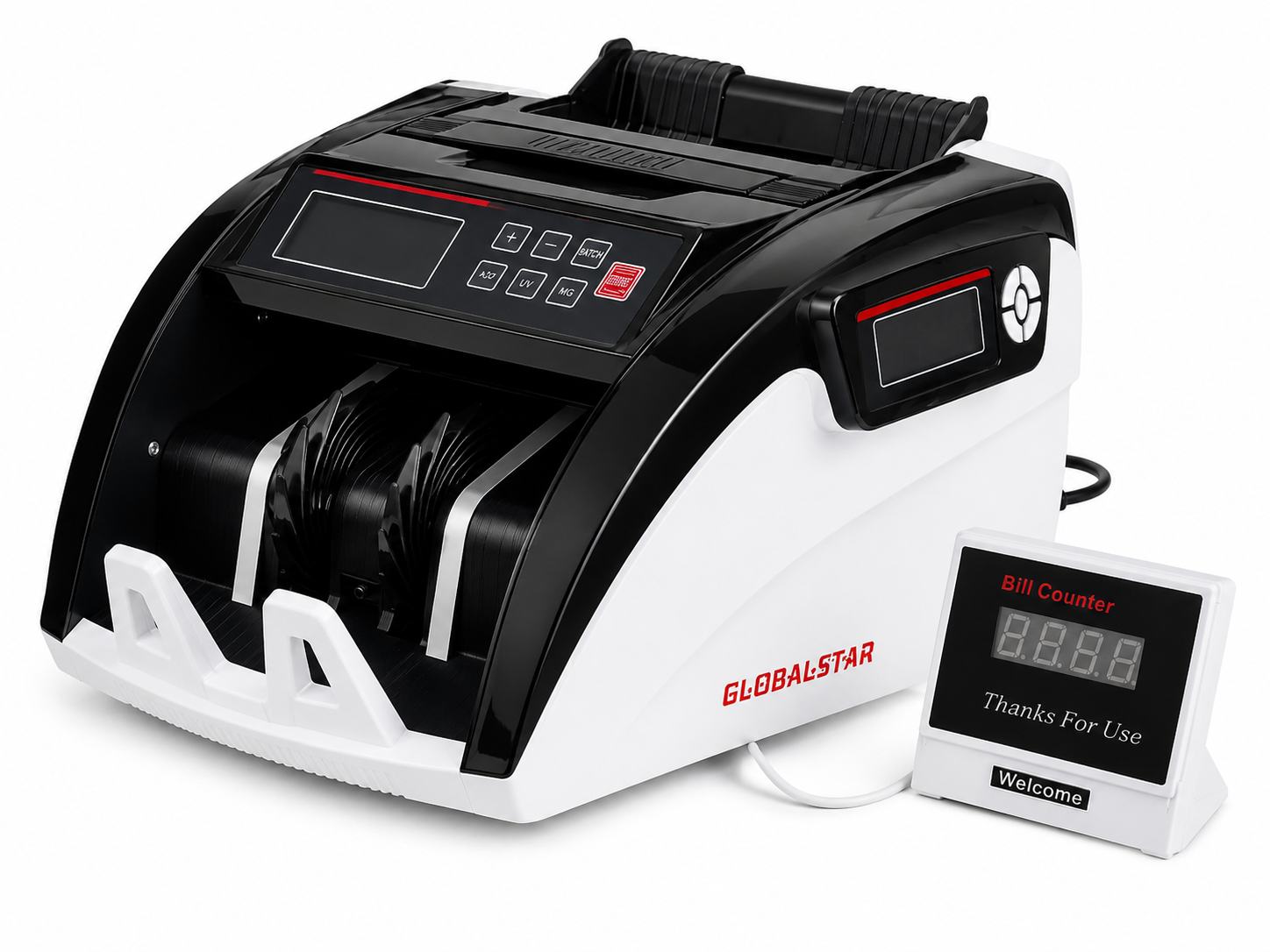 Globalstar Money Counting Machine – 900 Notes/Min – UV, MG & IR Counter – Front & Side Display 5800D UV/3MG