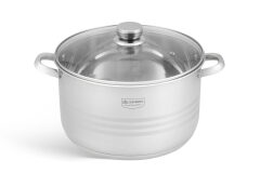 Edenberg Cooking Pot EB-3025 Stainless Steel  27.6L – 40cm – 5-Layer Base – Glass Lid – Induction Compatible