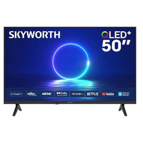 Skyworth Tv 50" Inch Smart QLED Google TV 50Q6000H - 2K HDR Television, Built-In WiFi, Bluetooth, Netflix, YouTube, Google Play Store+FREE GIFTS