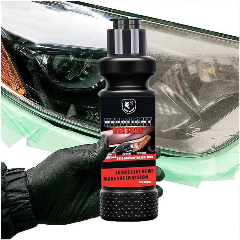 Car Headlight Restoration Kit: Restore Headlamp Clear from Yellowing & Oxidation Waterproof Gloss Finish -Eliminate Dirt Car Light Cleaner, Headlight Treatments for Automotive Trucks RVs Motorcycles -