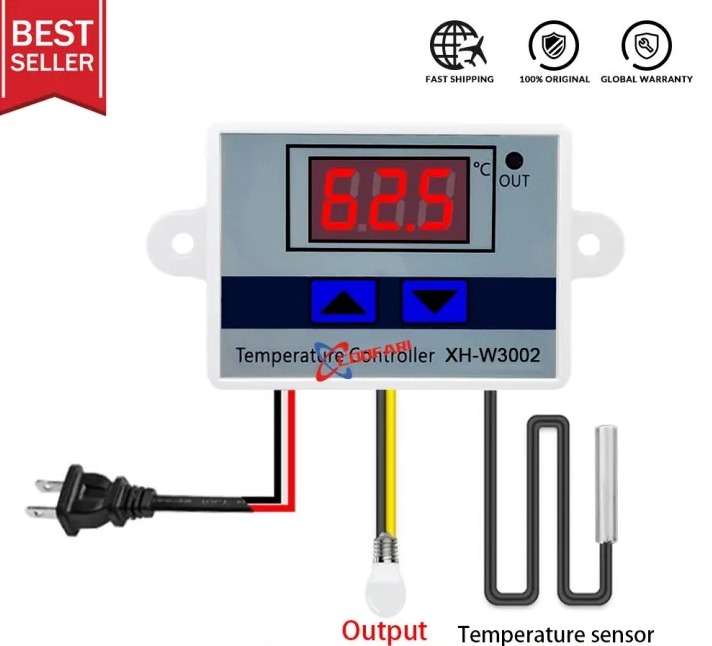 Digital Temperature Controller Thermostat Control with NTC Sensor Probe XH-W3002 Incubator 220V Led Digital Thermoregulator Thermostat Temperature Controller Switch -