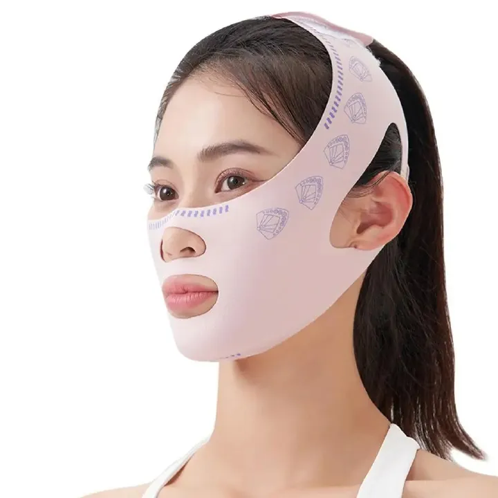 Chin Cheek Slimming Bandage V Shaper Lifting Mask Face Lifting Anti Wrinkle Strap Band Sleeping Mask Beauty Health-V-Shape Firming Face-lift Slimming Mask Removal Masseter Fat Burning Anti-aging -