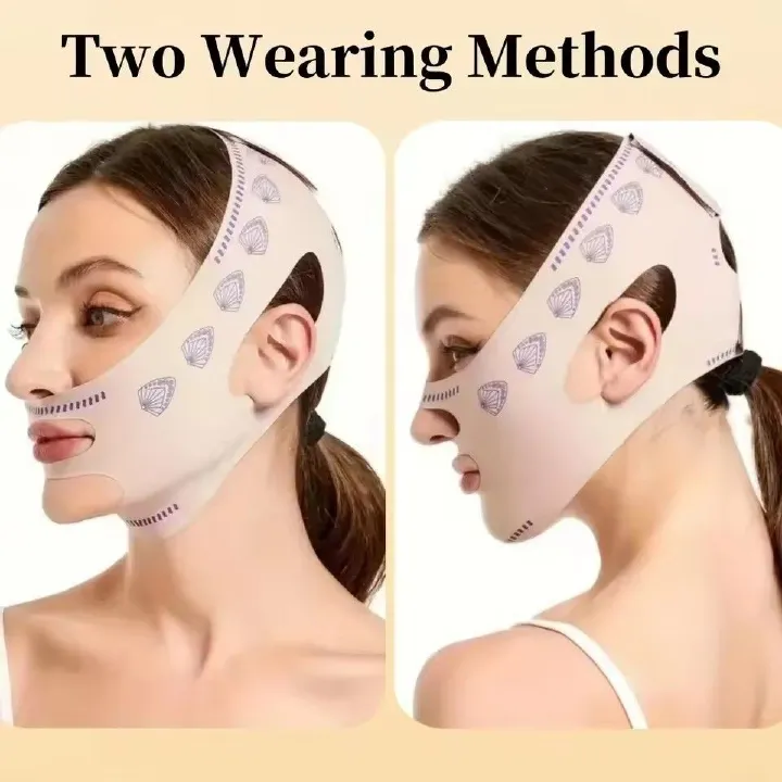 Chin Cheek Slimming Bandage V Shaper Lifting Mask Face Lifting Anti Wrinkle Strap Band Sleeping Mask Beauty Health-V-Shape Firming Face-lift Slimming Mask Removal Masseter Fat Burning Anti-aging -