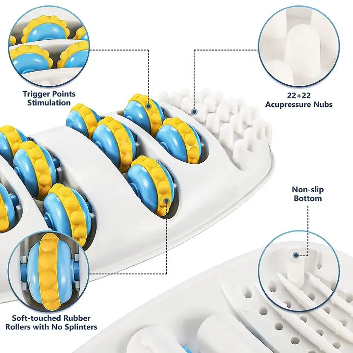 Foot Massager Pad Deep Tissue Message Portable Foot Care Massage Mat Pulse Muscle Stimulation Improve Blood Circulation Relieve Fatigue Relax Feet Footmassager Pad, Ultimate Foot Relief -