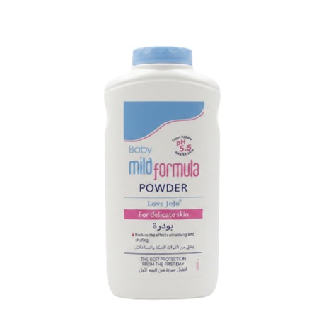 Love JoJo Baby Powder with Naturally Derived Cornstarch, Zinc Oxide and Olive Fruit Extracts for Delicate Skin, Hypoallergenic, Parabens Free, Phthalates & Dyes for Gentle Baby Skin and Adults, 250G.
