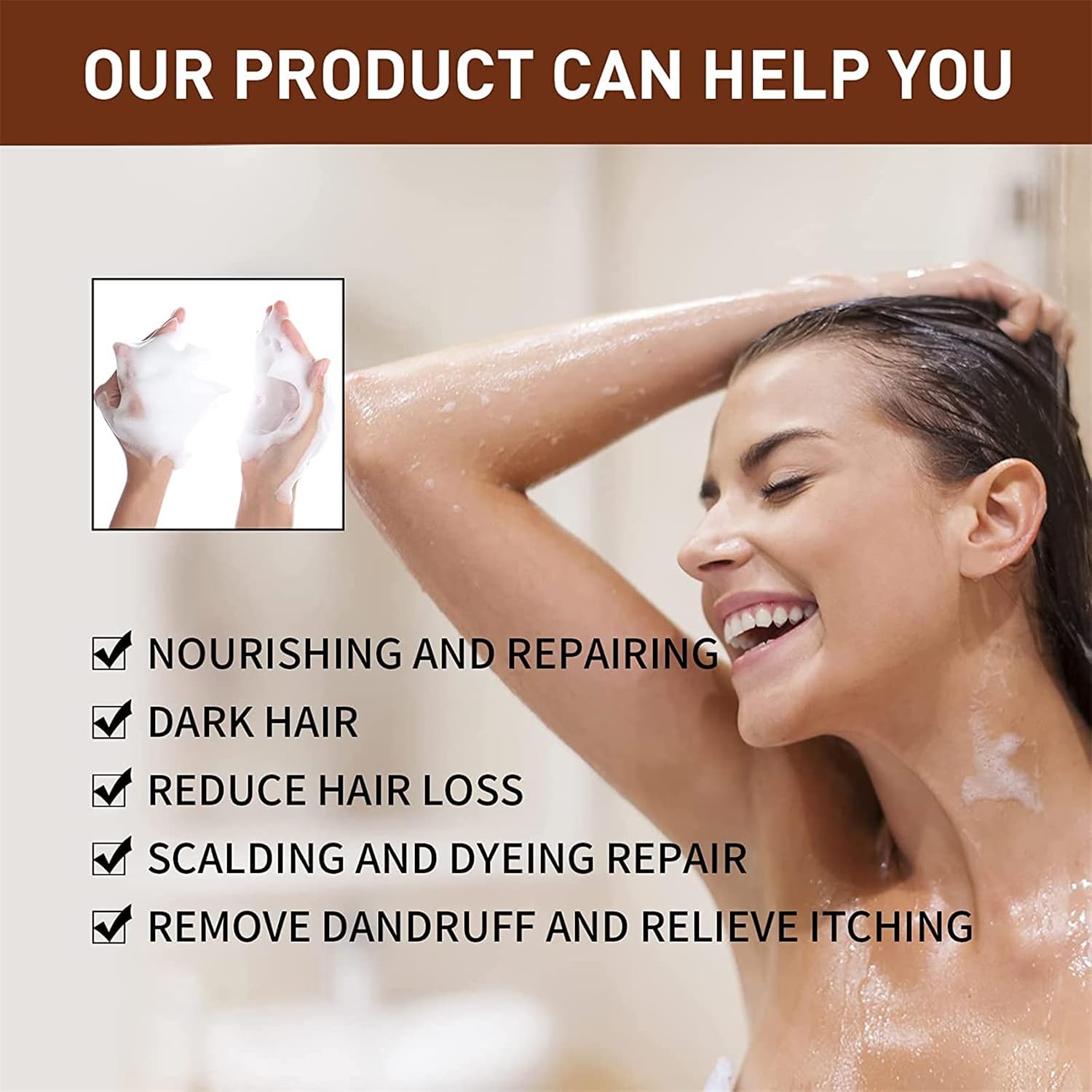 Polygonum Multiflorum Natural Hair Darkening Shampoo Soap, Repair Grey White Hair, Color Dye-for Face, Hair and Body Organic Black Soap to Moisturize and Repair Damages For All Ages Men and Women,80G.
