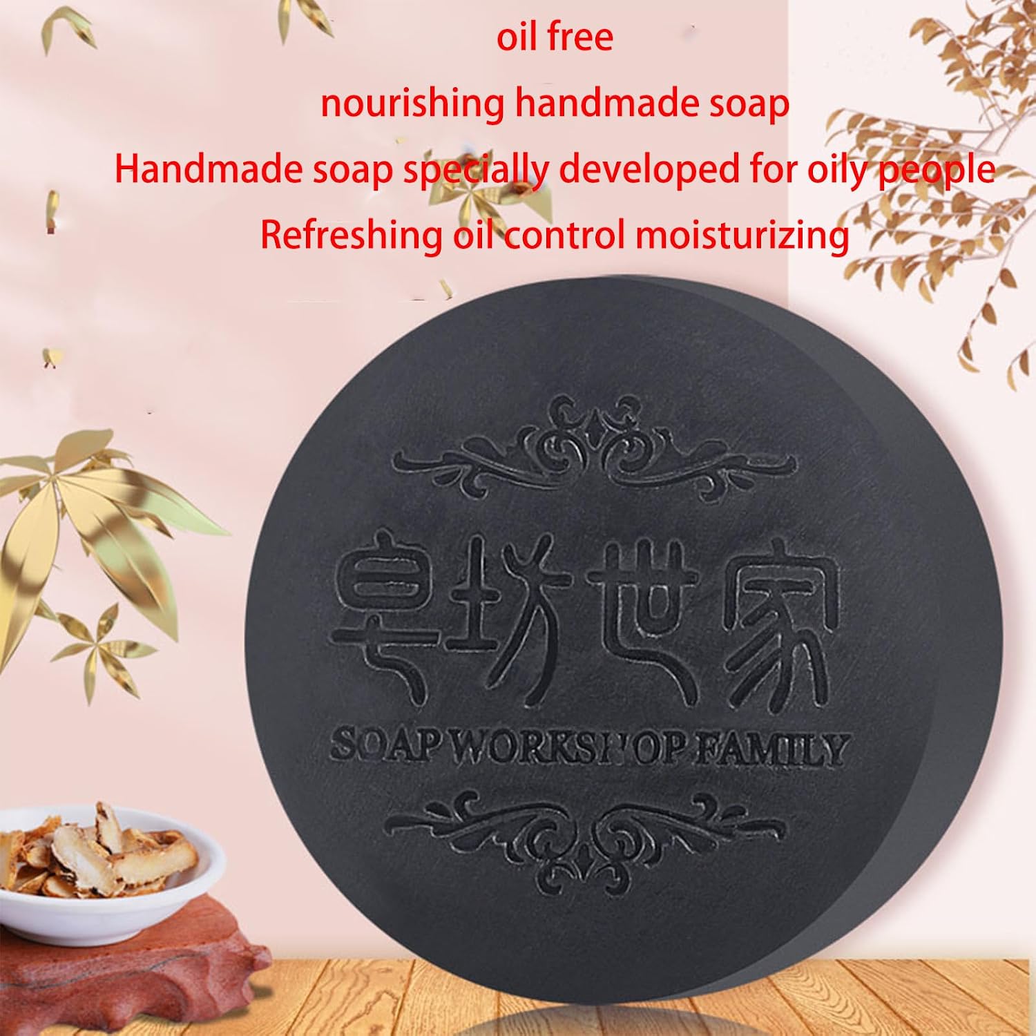 Polygonum Multiflorum Natural Hair Darkening Shampoo Soap, Repair Grey White Hair, Color Dye-for Face, Hair and Body Organic Black Soap to Moisturize and Repair Damages For All Ages Men and Women,80G.