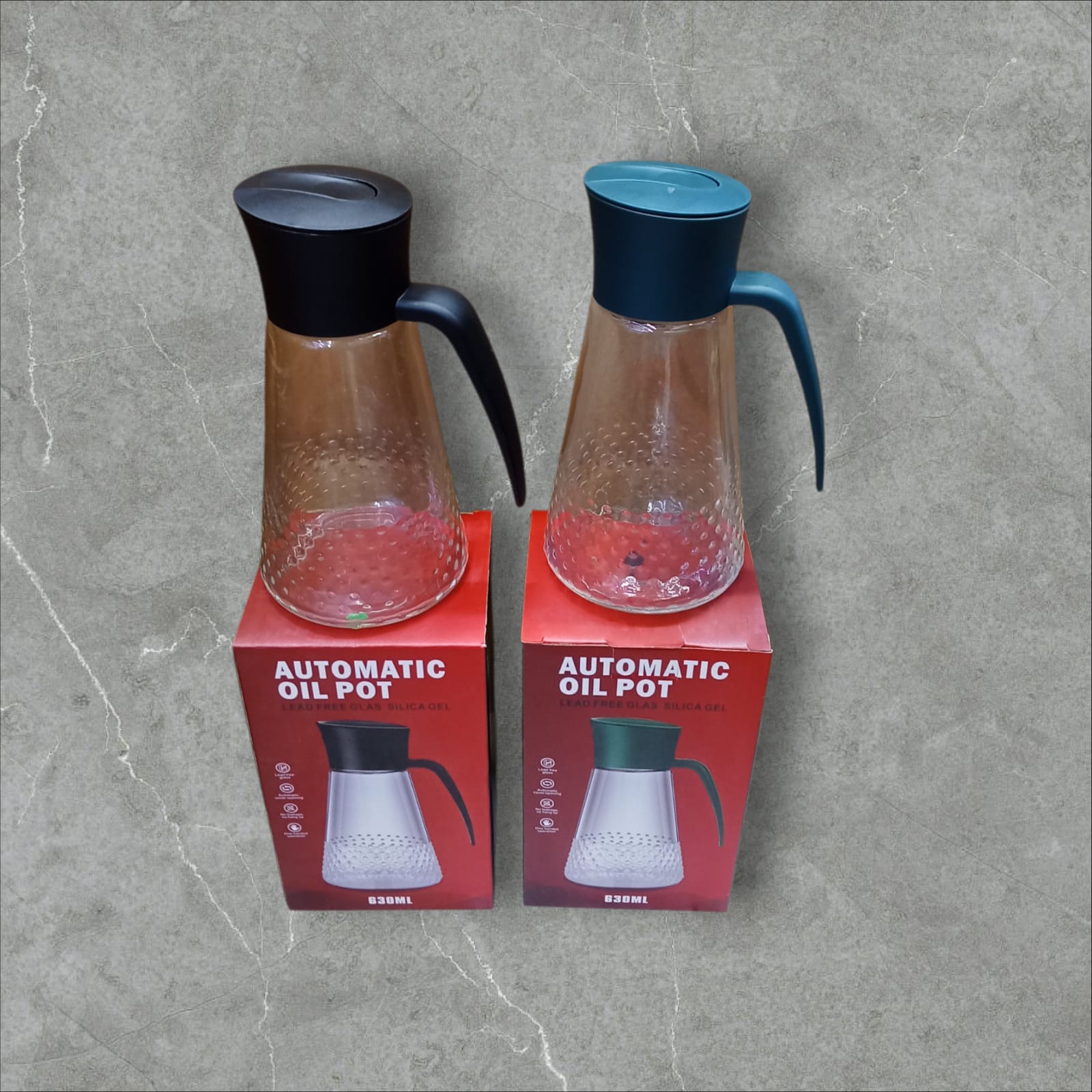 🥇 TOP OFFER 🥇 - A 1 pc 630ml automatic glass oil jar available at  affordable price and of very high quality
