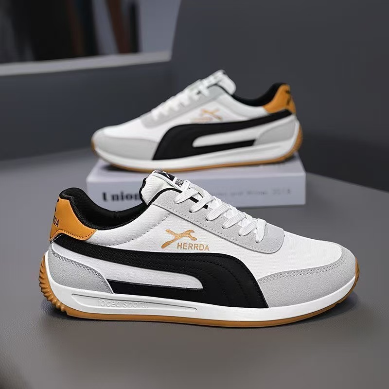 FEELING [New·Hot Sale] Size 40-46 Men's Gump Shoes Sports Shoes Breathable Multi-Material Leather Patchwork Soft Bottom Durable Men's Sports Shoes's Running Shoes