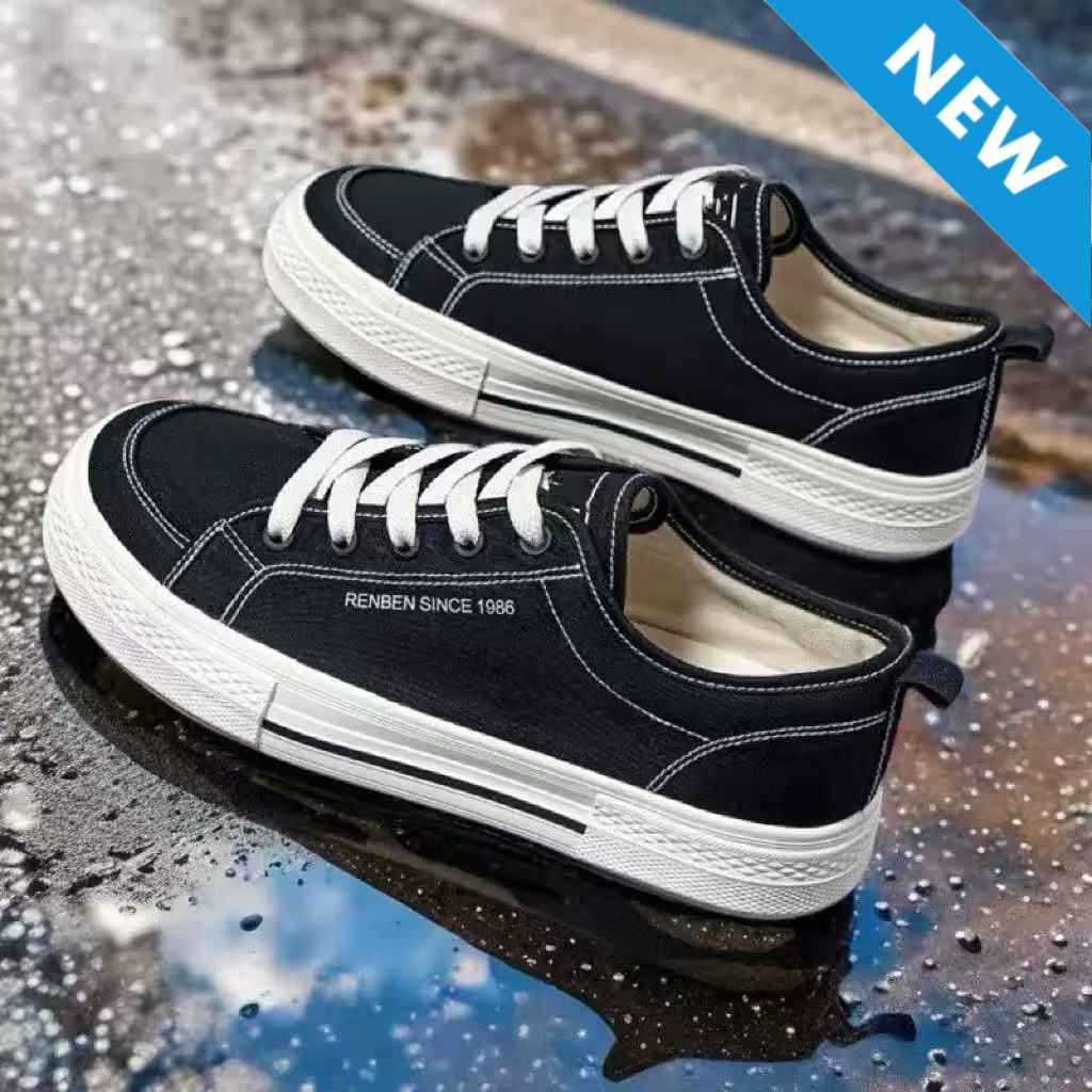 FEELING [New Arrival & Hot Selling] Men's Fashion Canvas Sneakers, Men's Flat Sneakers, Casual Sports Shoes