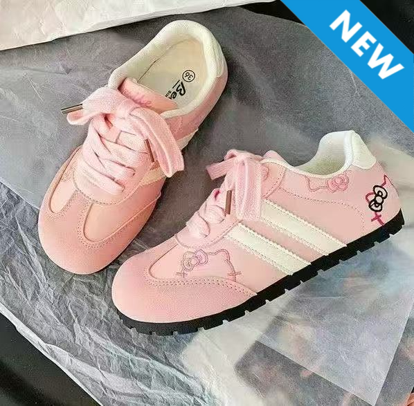 FEELING [New Hot Selling] Fashionable Super Girl Series Women's Sneakers TK Cat Embroidery Design Women's Sneakers Casual Women's Sports Running Shoes