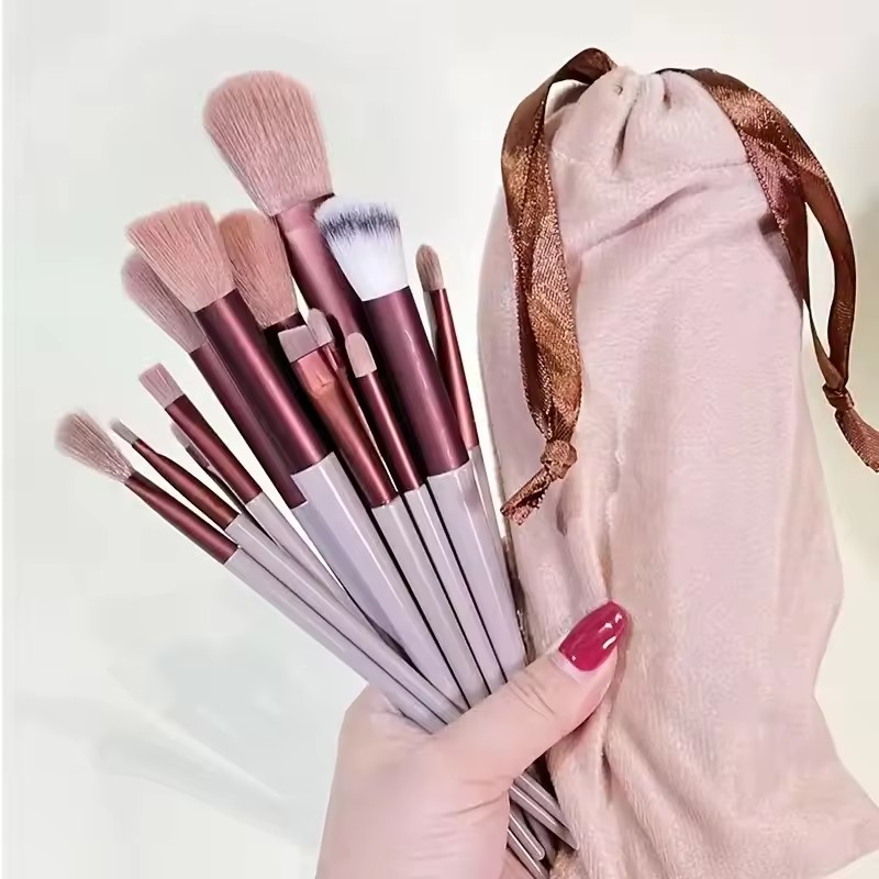 13Pcs Makeup Brushes Set Foundation  Powder Eyeshadow Concealer Blending Makeup brush set Beauty Tool with Storage Bag