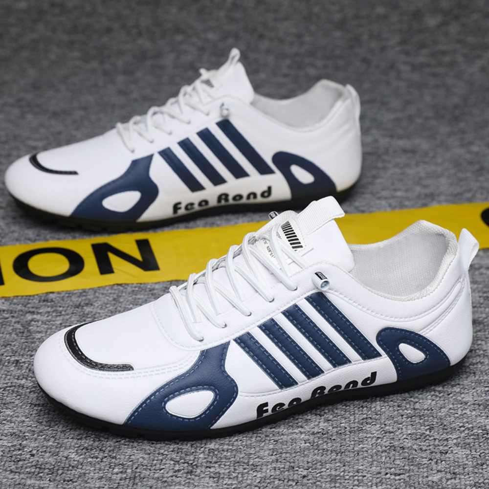 Thor Large size 41-46 Men's casual PU artificial leather running shoes sneakers single shoes students athletic sports white shoes