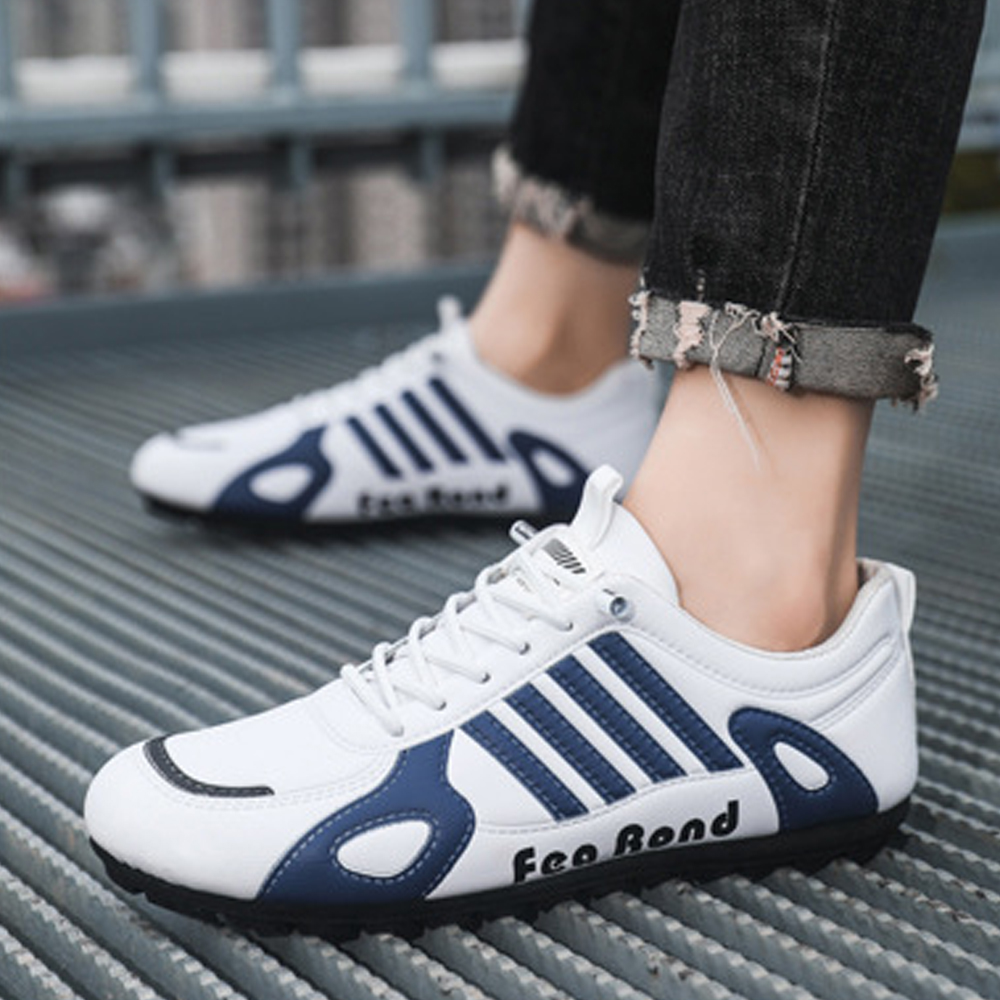 Thor Large size 41-46 Men's casual PU artificial leather running shoes sneakers single shoes students athletic sports white shoes