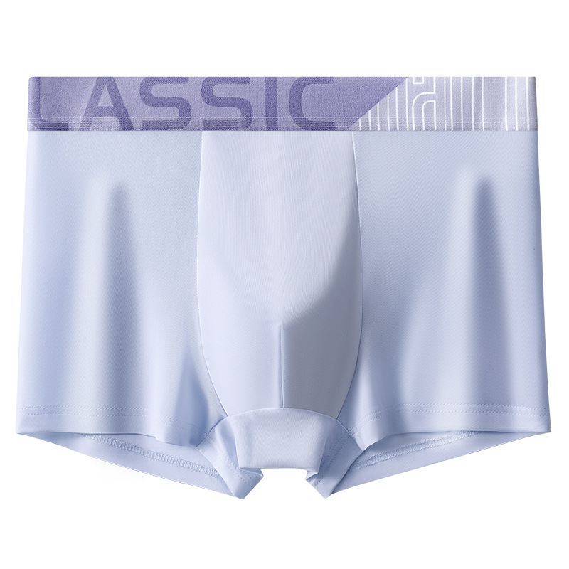 Large size XL-4XL 4PC men's clothing underwear boys' Ice silk boxers breathable boxer briefs students shorts clothes