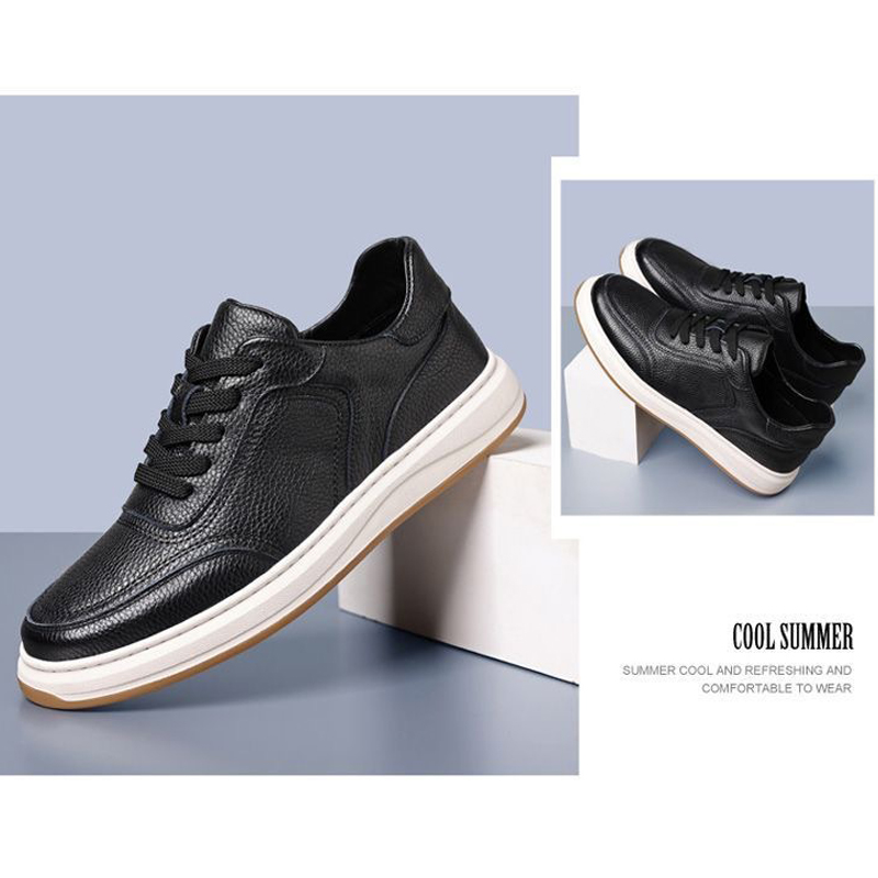 Size 41-44 Men's casual artificial leather shoes boys single shoes Daddy business lace-up shoes students PU Leather driving shoes black work shoes