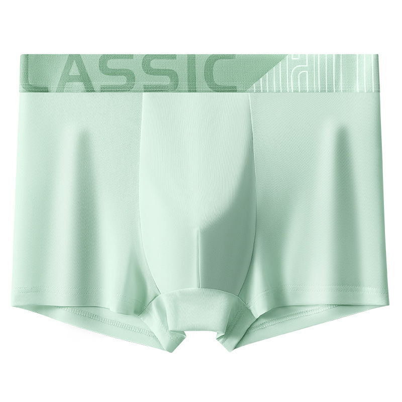 Large size XL-4XL 4PC men's clothing underwear boys' Ice silk boxers breathable boxer briefs students shorts clothes