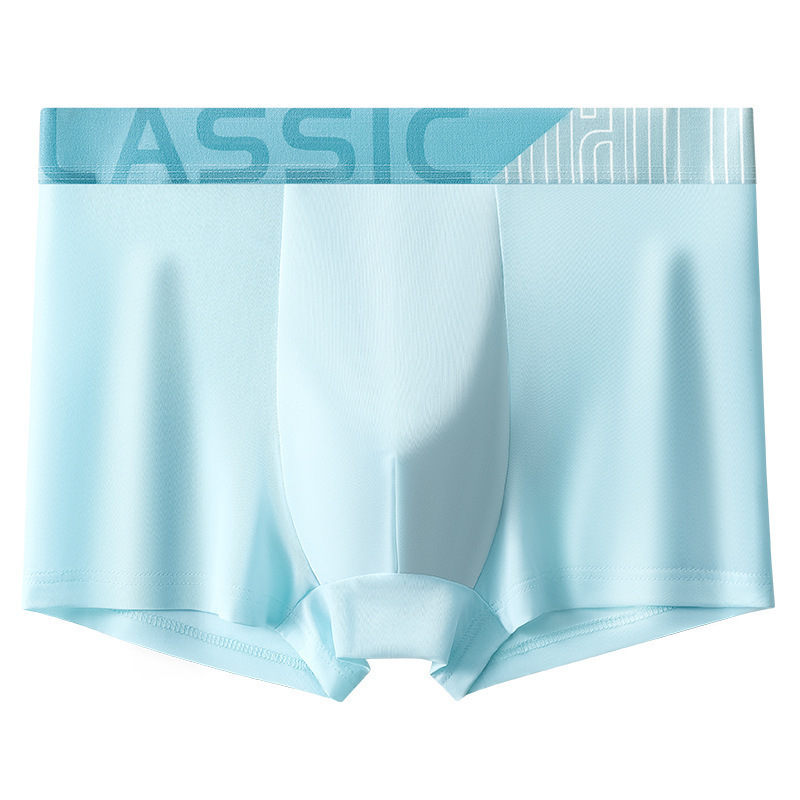 Large size XL-4XL 4PC men's clothing underwear boys' Ice silk boxers breathable boxer briefs students shorts clothes