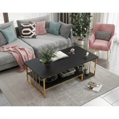 PROMOTION!  Modern 4ft x 2ft  Luxury Black Coffee Table Stylish Living Room Center Table with Durable Design & Elegant Finish