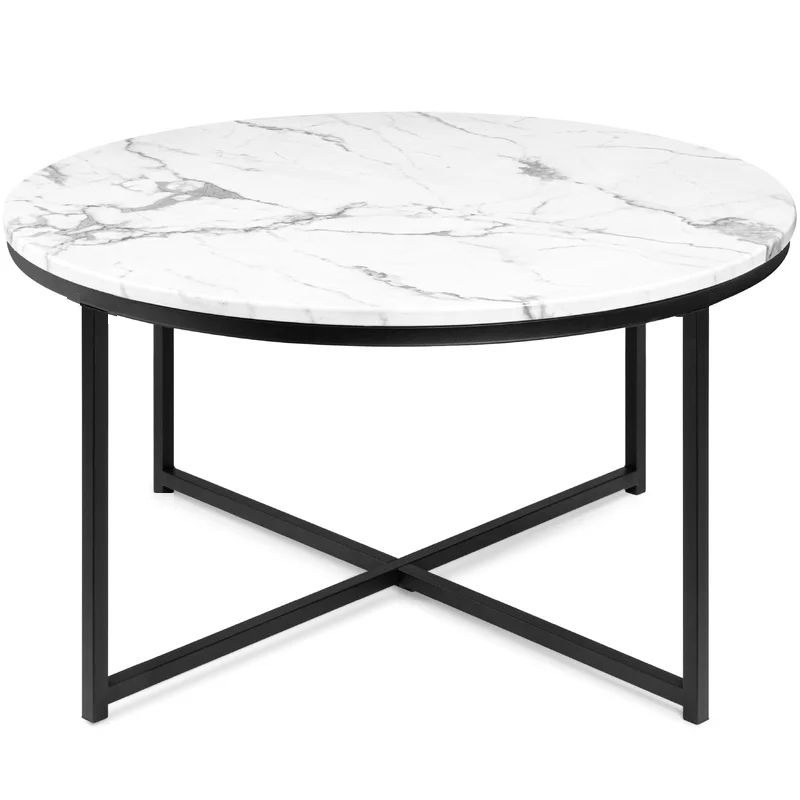 【PROMOTION!】  Round Nesting Coffee Table  with Marble effect High Quality Modern Bree Strong Nordic luxury Durable Classic Sitting Room Coffee 1 Round Table
