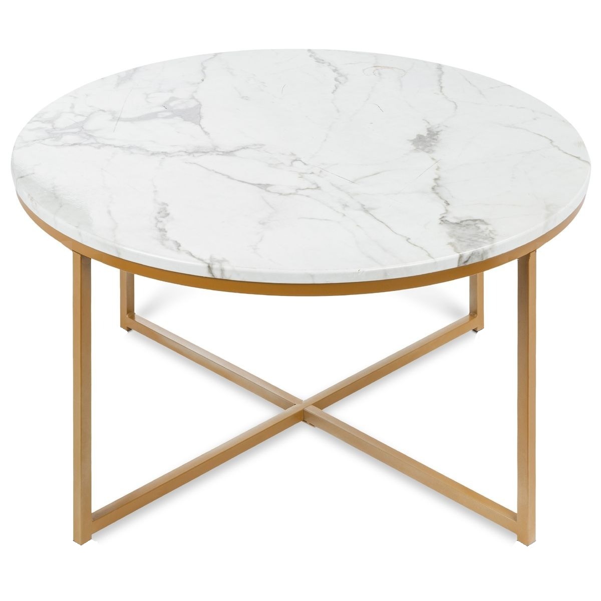 【PROMOTION!】  Round Nesting Coffee Table  with Marble effect High Quality Modern Bree Strong Nordic luxury Durable Classic Sitting Room Coffee 1 Round Table