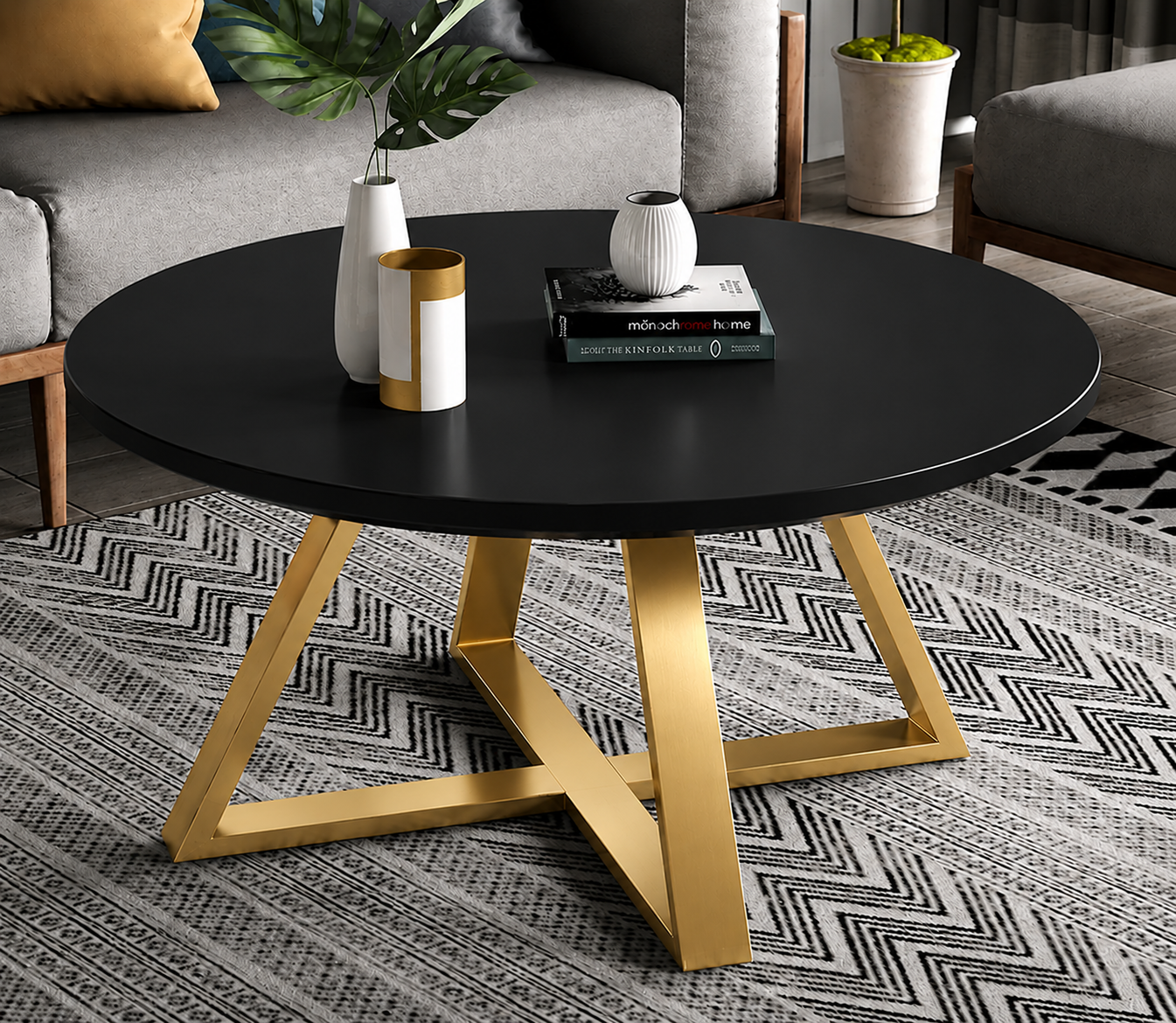 Round Nesting Coffee Table  with Marble effect High Quality Modern Bree Strong Nordic Metallic Stand luxury Durable Classic Sitting Room Coffee 1 Round Table