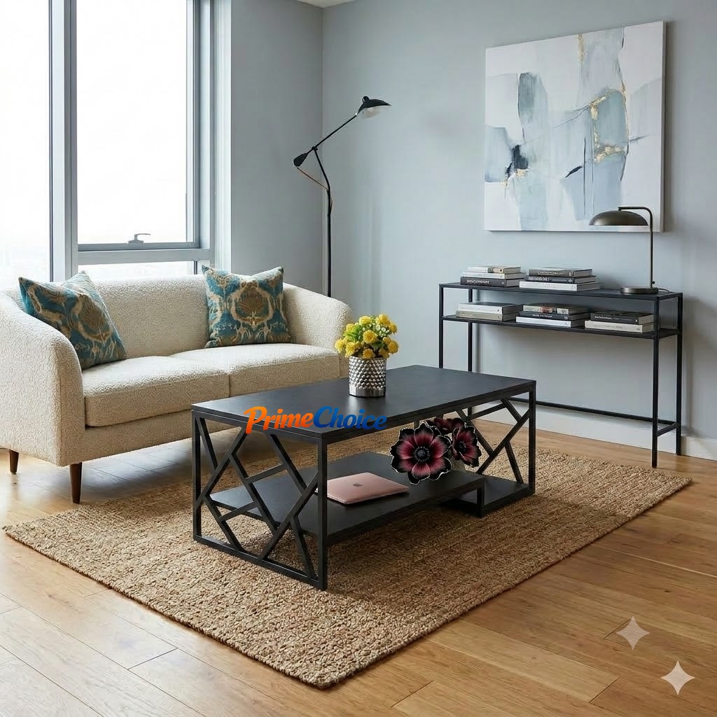 【PROMOTION!】Zippy Elegant Black Coffee Table Furniture High Quality Durable Classic Living Sitting Room Coffee Tables