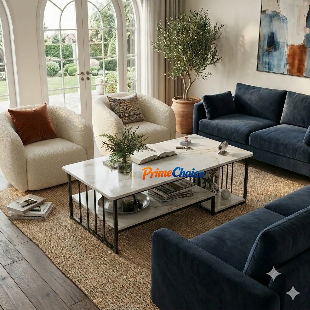 PROMOTION!  Modern 4ft x 2ft  Luxury Nordic Coffee Table Stylish Living Room Center Table with Durable Design & Elegant Finish