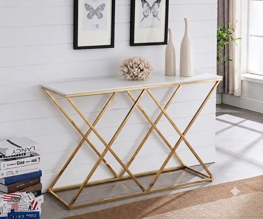 【Promotion】 Modern Luxury Console Table 0.9Mtrs for Living Room, Bedroom or Study Room