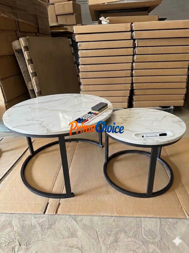 【PROMOTION!】  Round Nesting Coffee Table Set Of 2  tables High Quality Modern Bree Strong Nordic luxury Durable Classic Sitting Room Coffee Table
