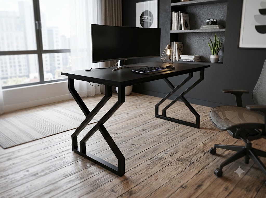 【Promotion】1.2 Meter Metallic stand office Desk – Durable for Home & Office Use