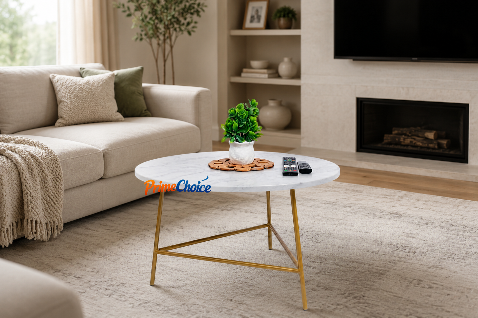 【PROMOTION!】  Round Nesting Coffee Table  with Marble effect High Quality Modern Bree Strong Nordic luxury Durable Classic Sitting Room Coffee 1 Round Table