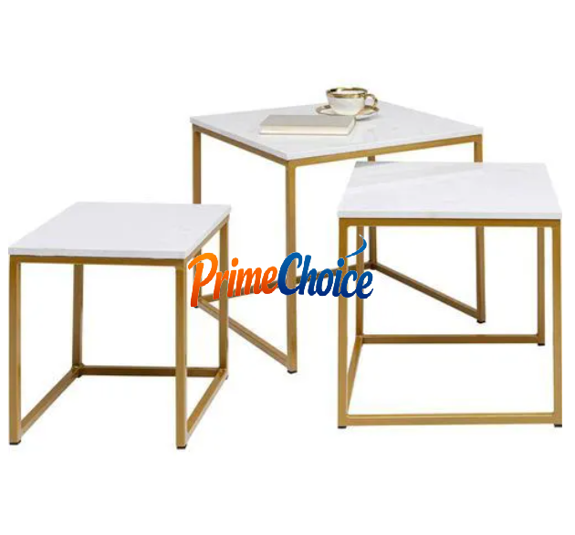 【PROMOTION!】Amani Nesting Coffee Tables 3 Pcs Set Furniture High Quality Durable Classic Sitting Room 3 Coffee Tables