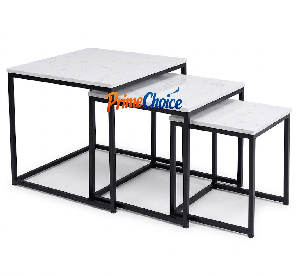 【PROMOTION!】Amani Nesting Coffee Tables 3 Pcs Set Furniture High Quality Durable Classic Sitting Room 3 Coffee Tables