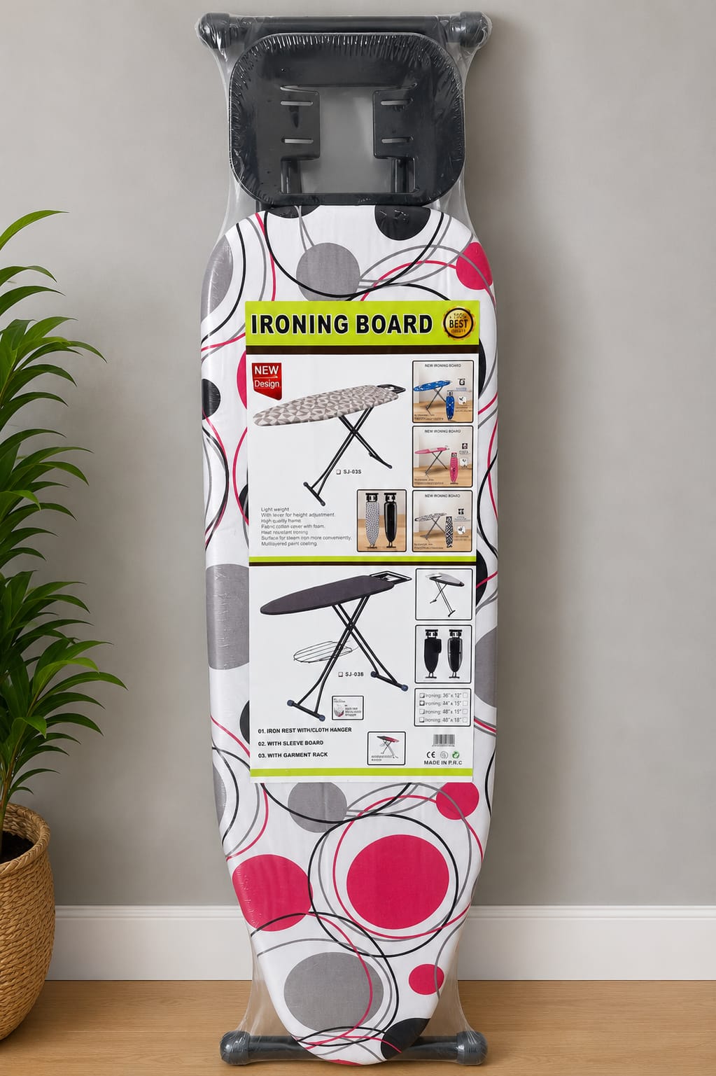 Heavy-Duty Metallic Foldable Ironing Board – Portable and Height-Adjustable Ironing Table with Sturdy Metal Frame, Space-Saving Folding Design for Home Laundry, Clothes Pressing and Everyday Household