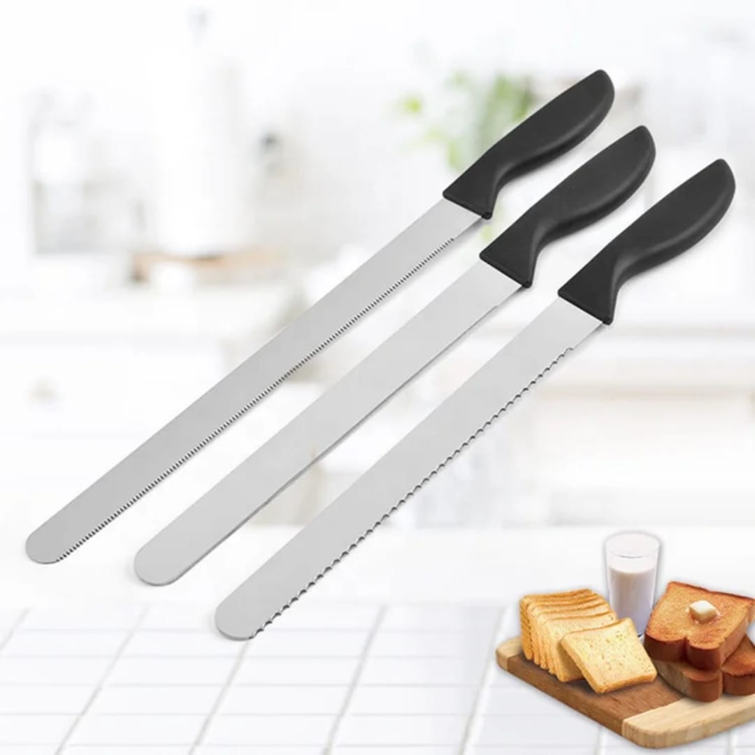 Serrated Bread Knife, 10-Inch and 12-Inch Options with Coarse and Fine Blade Designs, Kitchen Cutting Tool for Slicing Bread, Cakes and Baked Goods with Convenient Serrated Edges