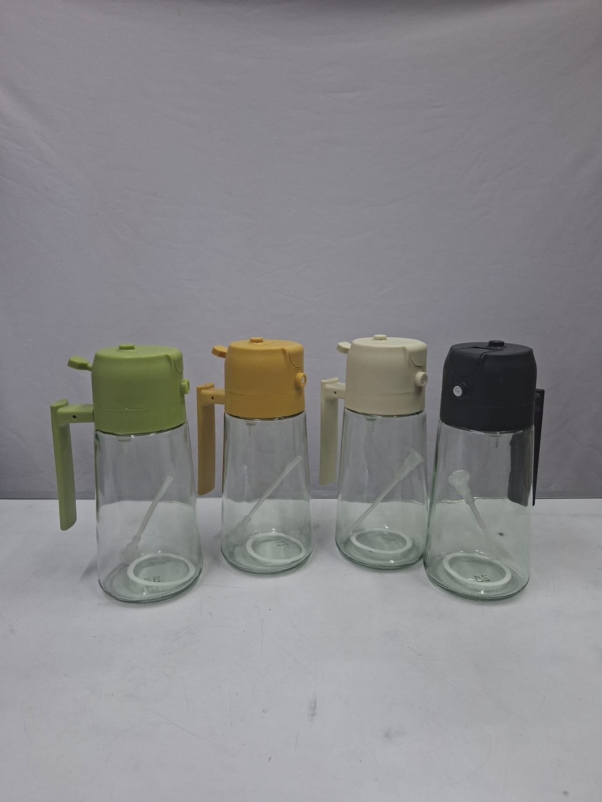 470ml Dual Oil Dispenser and Sprayer, Refillable Cooking Oil Bottle for Pouring and Spraying, Multipurpose Kitchen Accessory for Food Preparation, Cooking, Baking and Salad Dressing